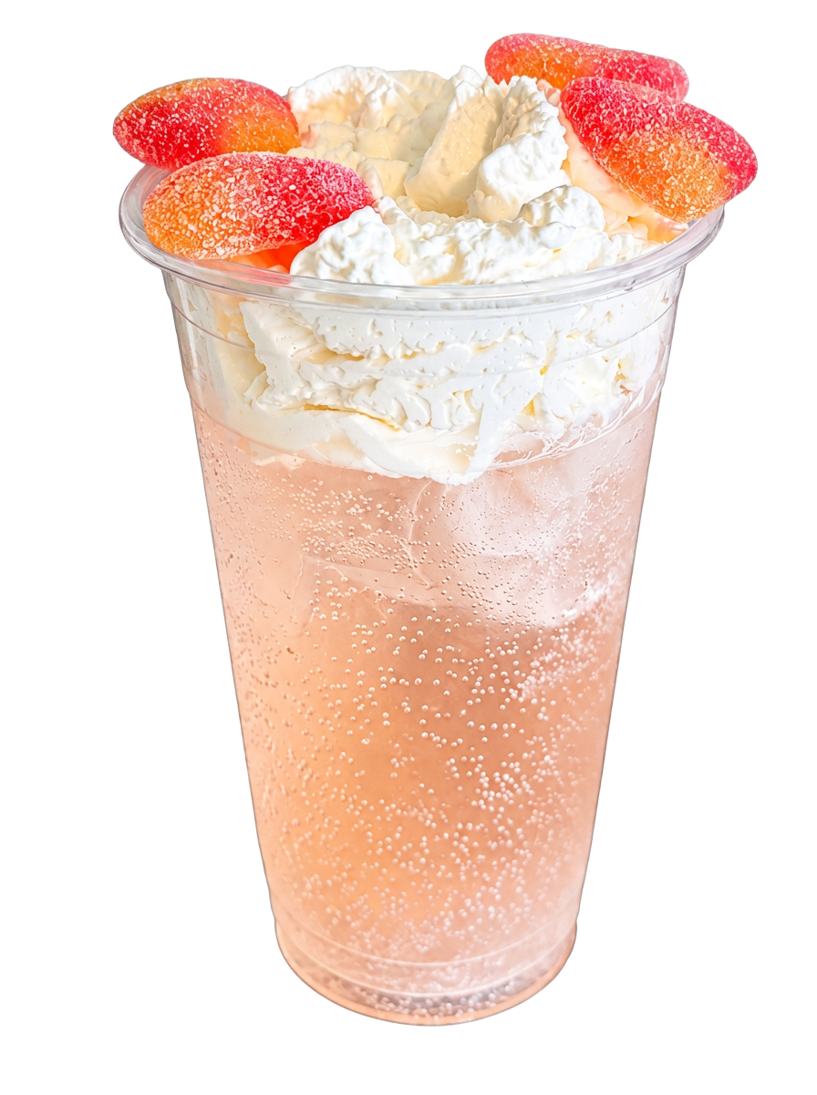 A Peachy Dream gourmet soda